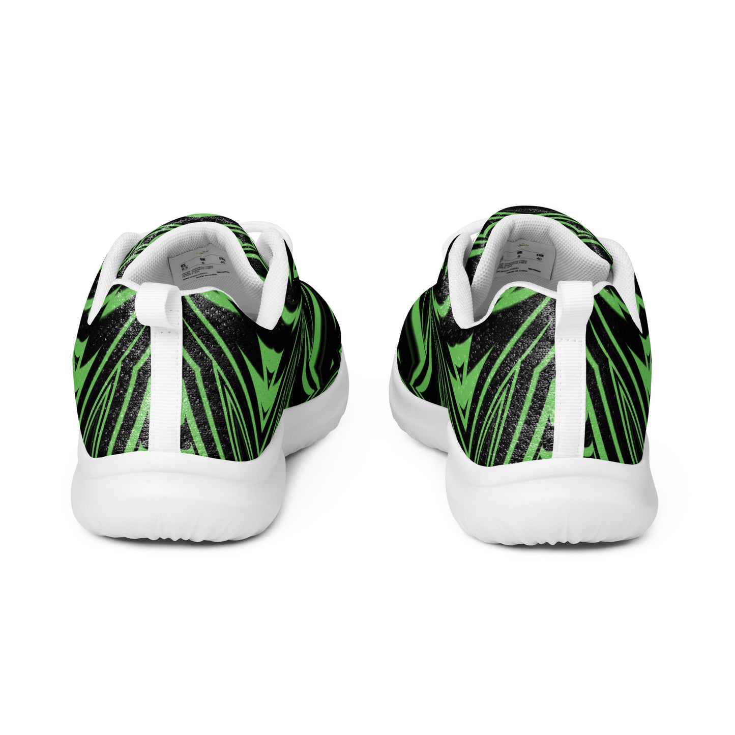 Men’s Athletic Shoes Green Abstract Geometric