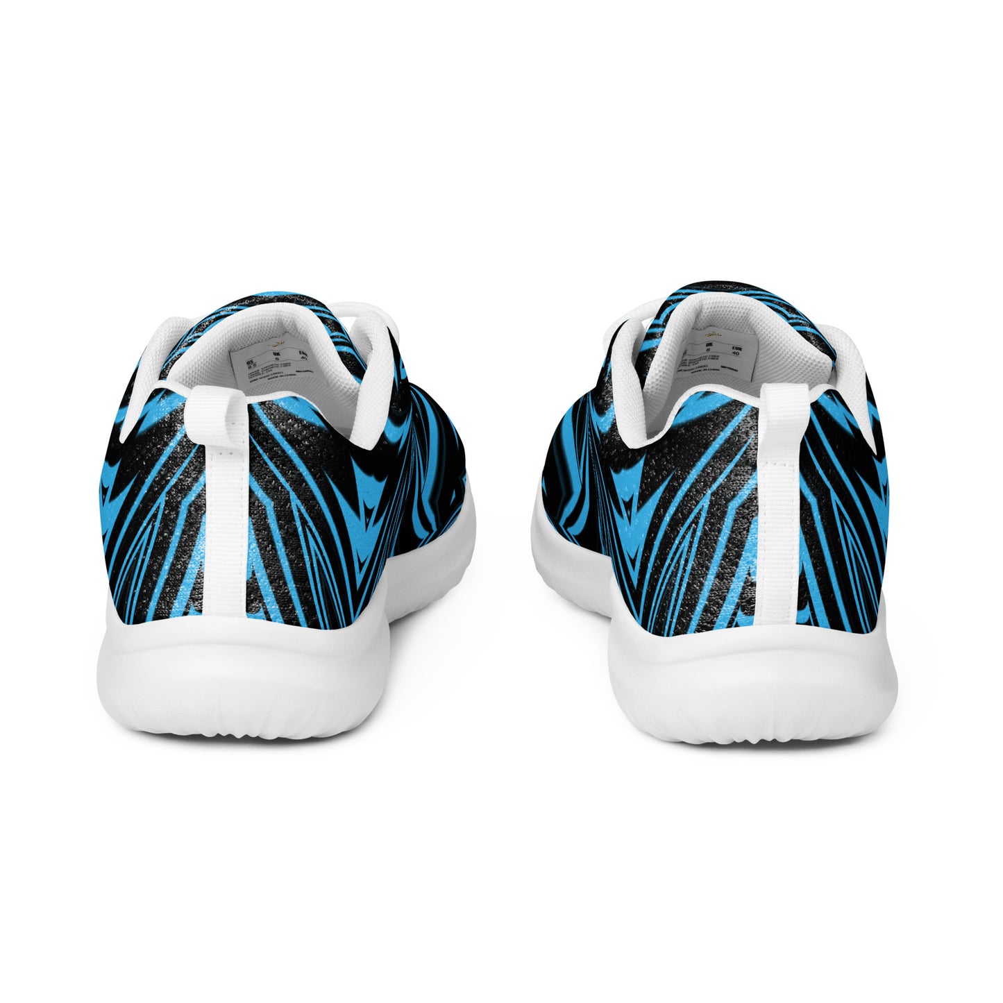 Men’s Athletic Shoes Blue Abstract Geometric