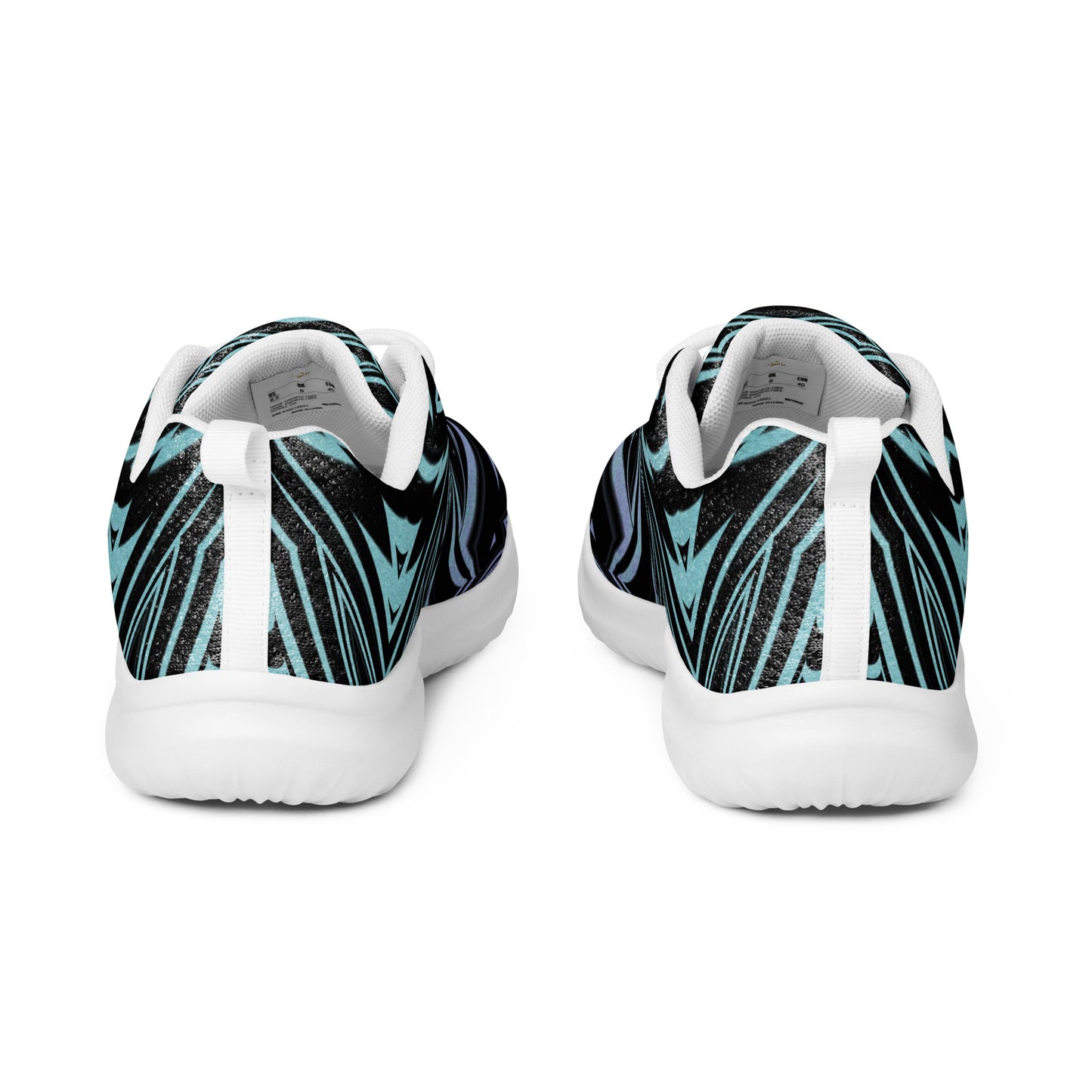 Men’s Athletic Shoes Blue Abstract Geometric Ombre