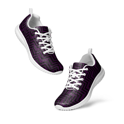 Men’s Athletic Shoes Purple & Black Zig Zag Print