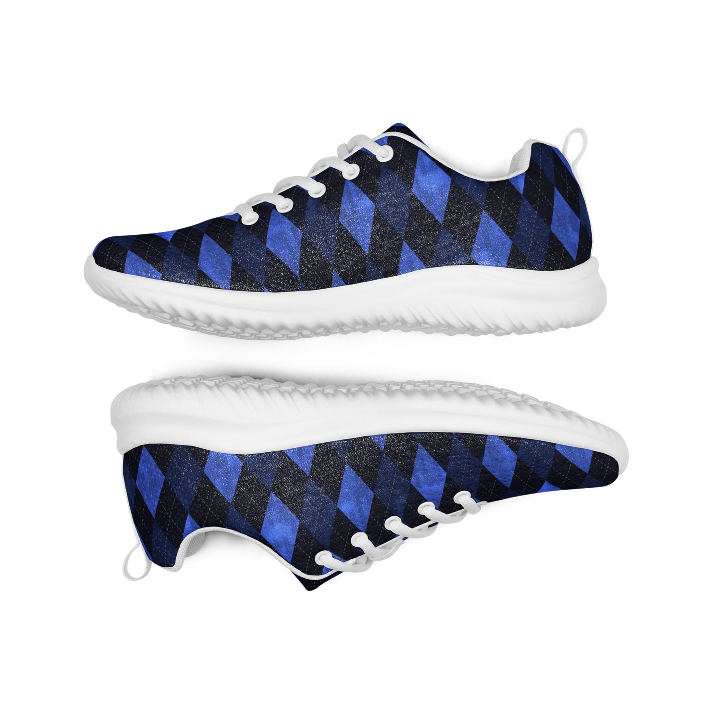 Men’s Athletic Shoes Blue Argyle