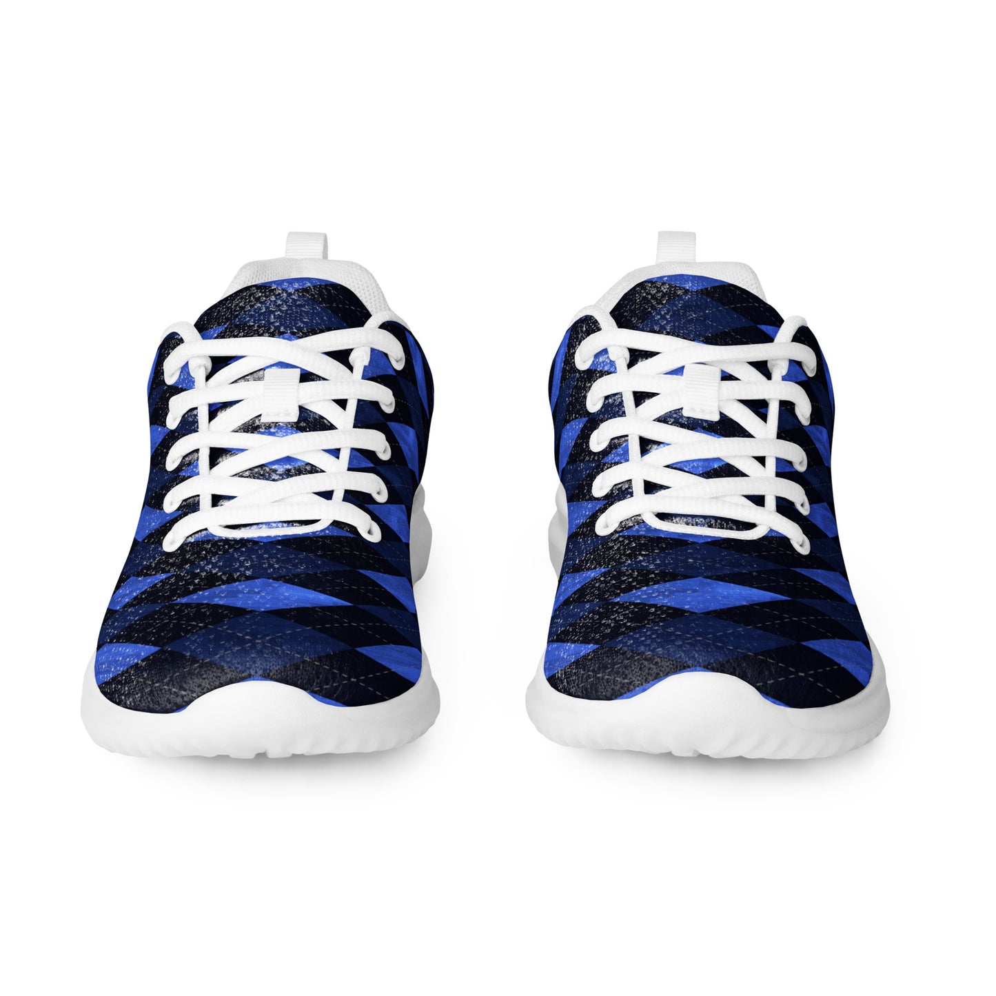 Men’s Athletic Shoes Blue Argyle