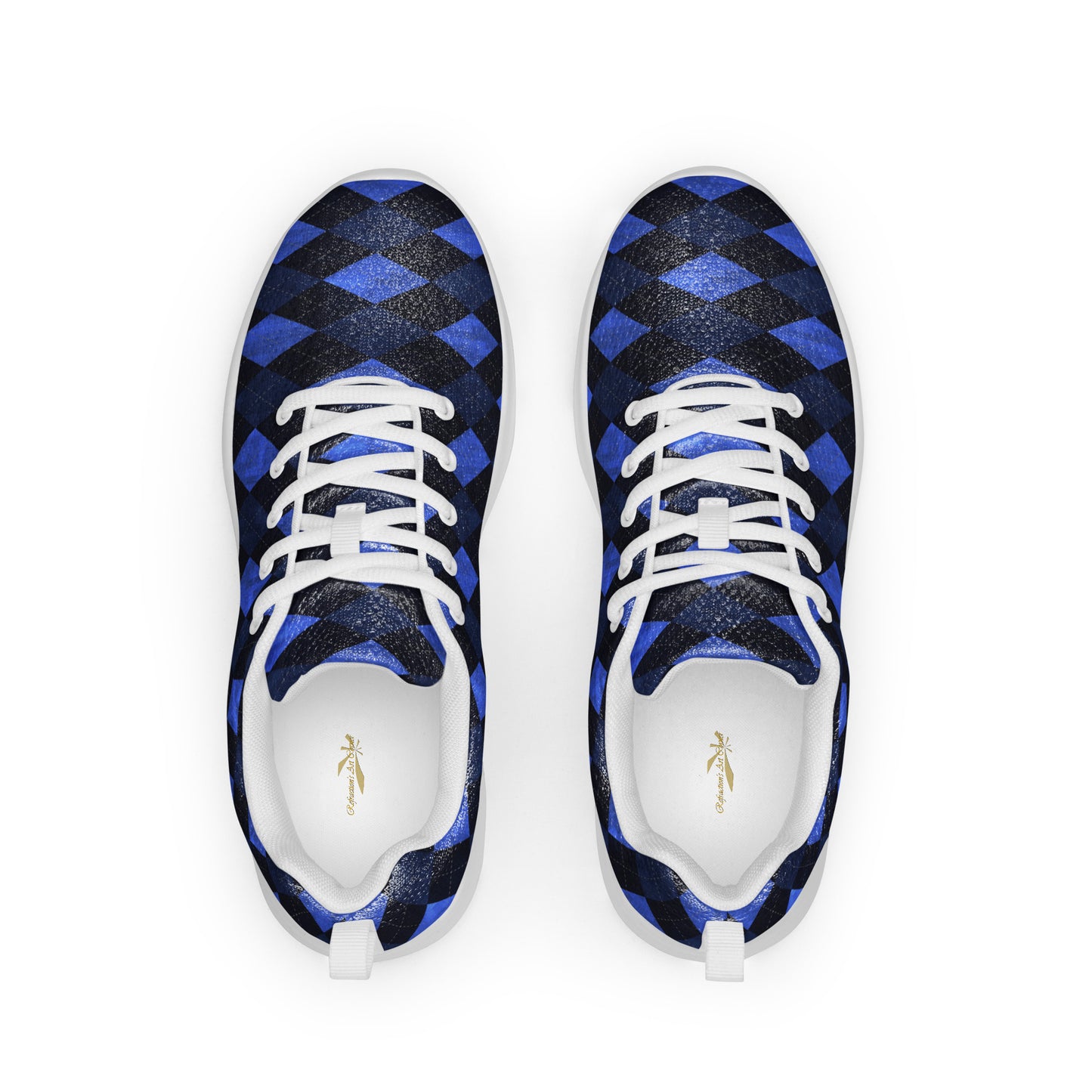 Men’s Athletic Shoes Blue Argyle