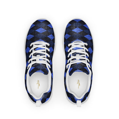 Men’s Athletic Shoes Blue Argyle