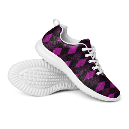 Men’s Athletic Shoes Plum Argyle