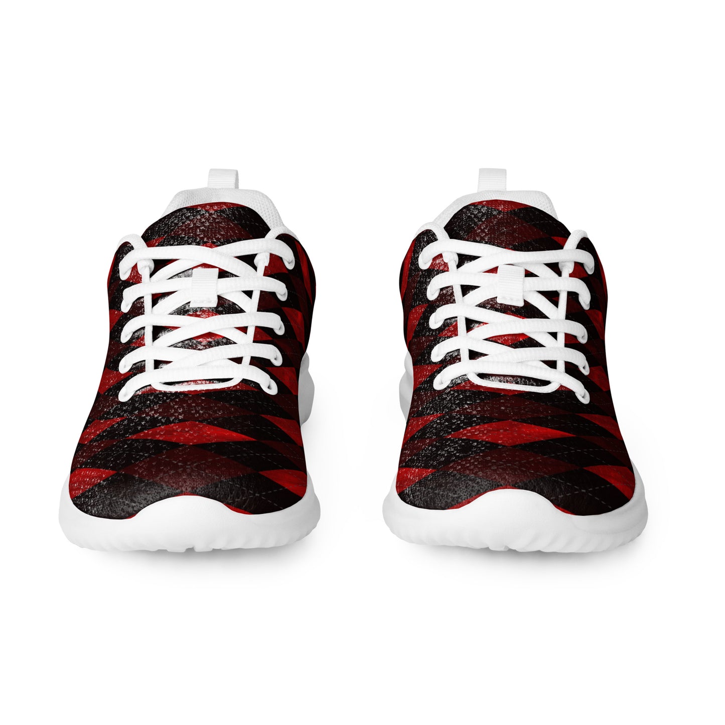 Men’s Athletic Shoes Red Argyle