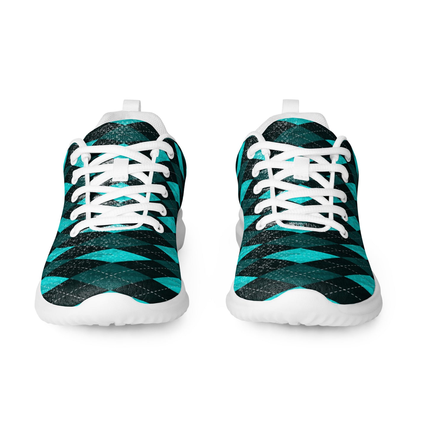 Men’s Athletic Shoes Teal Argyle