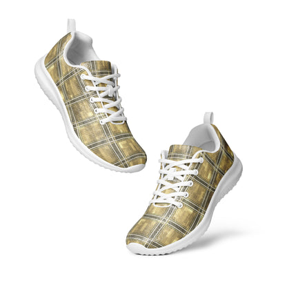 Men’s Athletic Shoes Moonlit Yellow Plaid