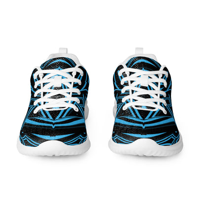 Men’s Athletic Shoes Blue Abstract Geometric