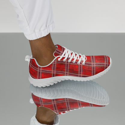 Men’s Athletic Shoes Red Plaid