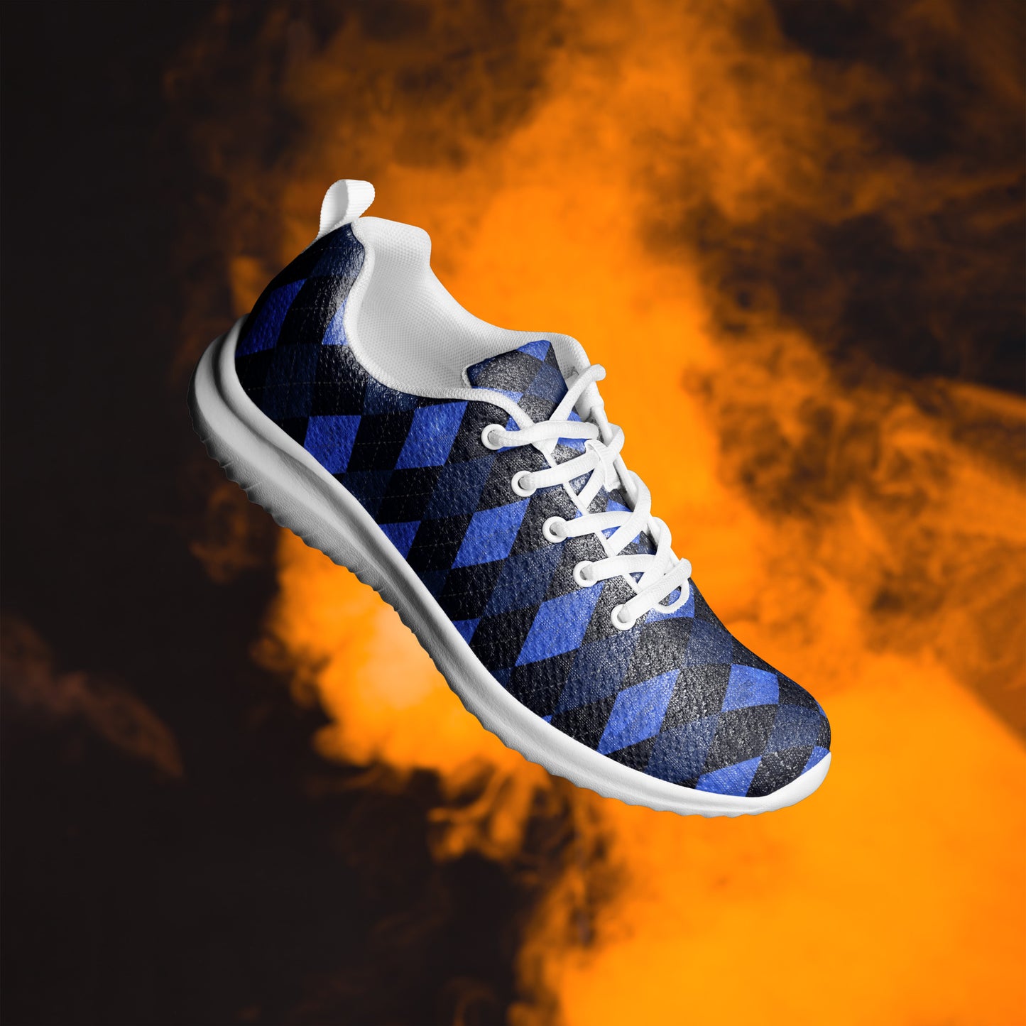 Men’s Athletic Shoes Blue Argyle