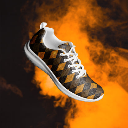 Men’s Athletic Shoes Orange Argyle