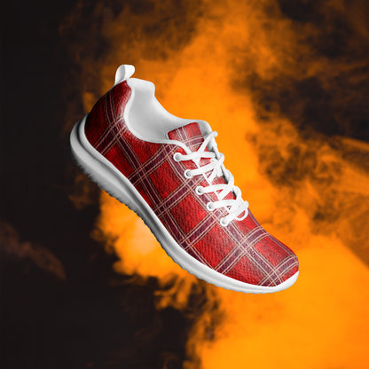 Men’s Athletic Shoes Red Plaid