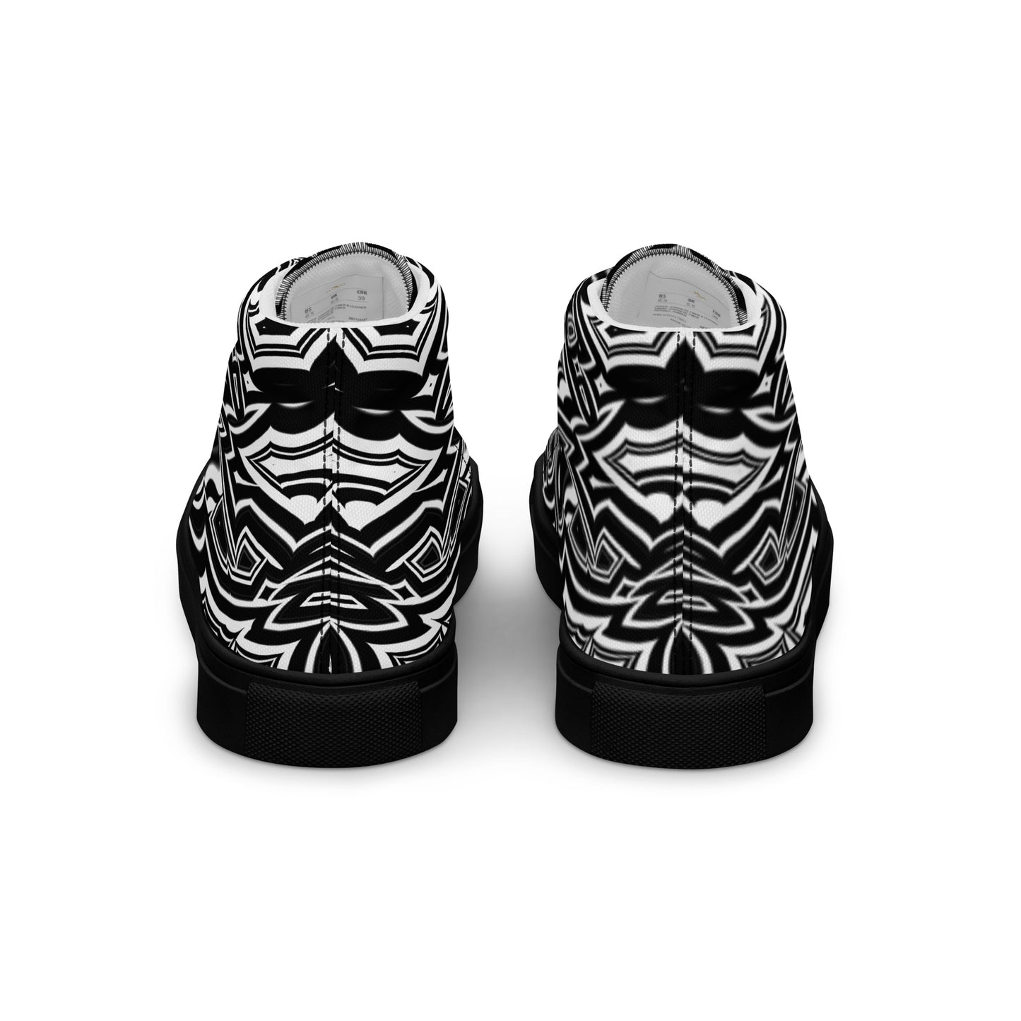 Men’s High-Top Canvas Shoes Abstract Geometries