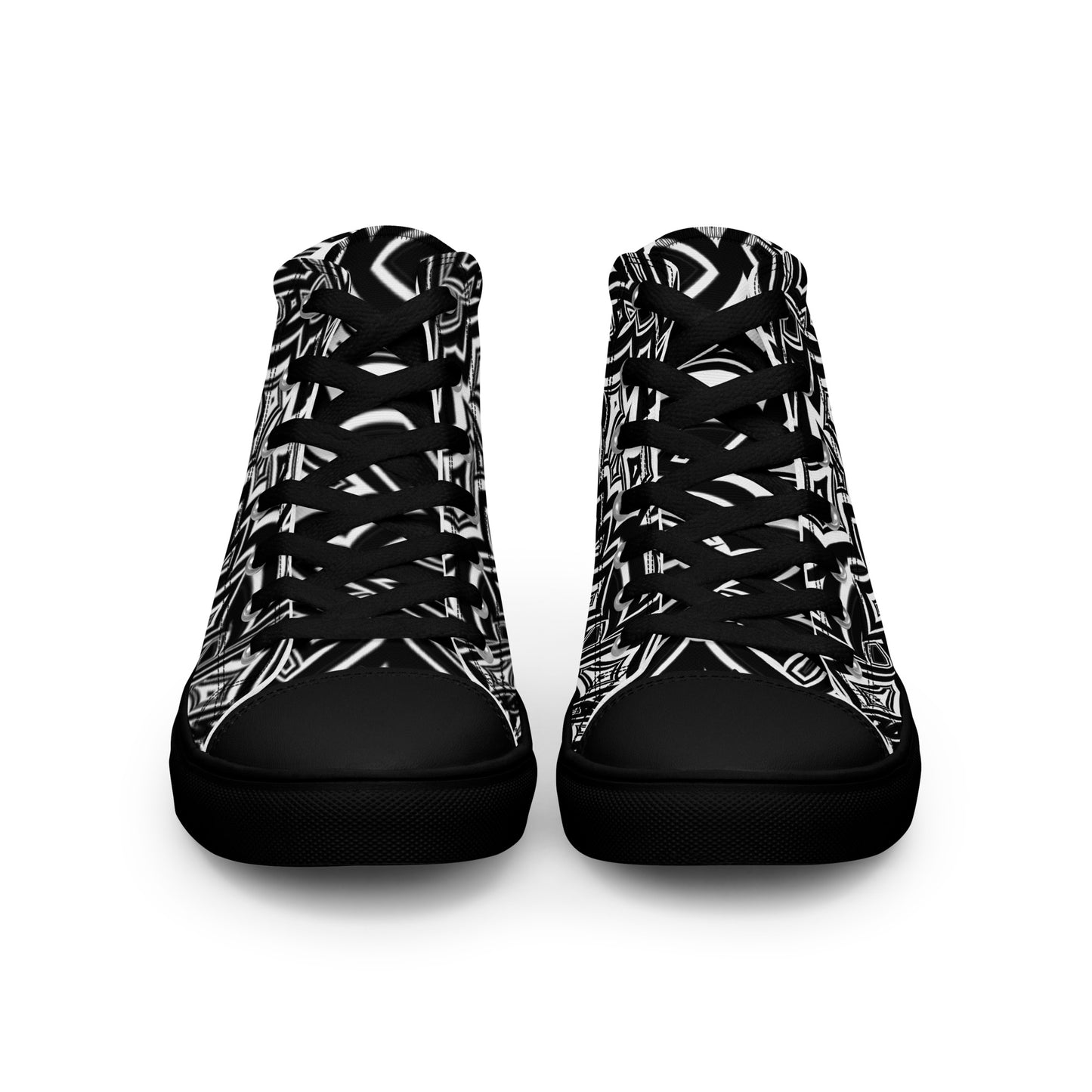 Men’s High-Top Canvas Shoes Abstract Geometries