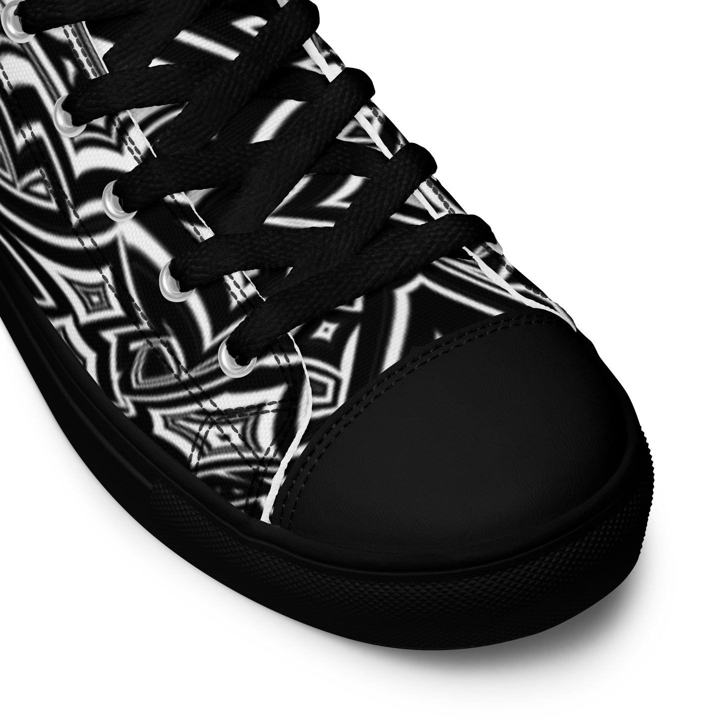 Men’s High-Top Canvas Shoes Abstract Geometries