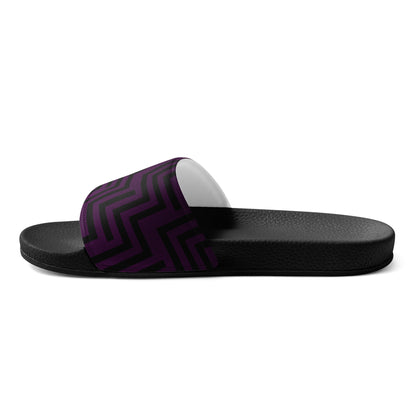 Men’s Slides Purple & Black Zig Zag Print