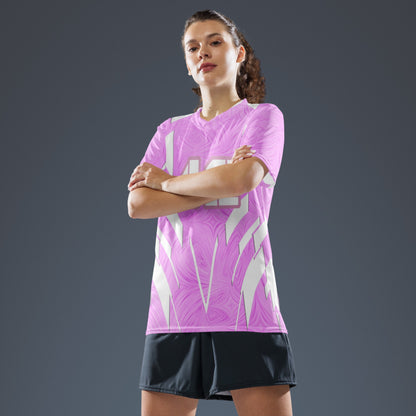 Women's Recycled Sports Jersey Pink Tie-Dye