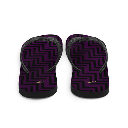 Flip-Flops Purple & Black Zig Zag Print