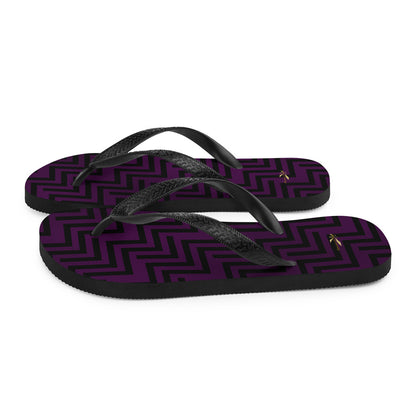 Flip-Flops Purple & Black Zig Zag Print