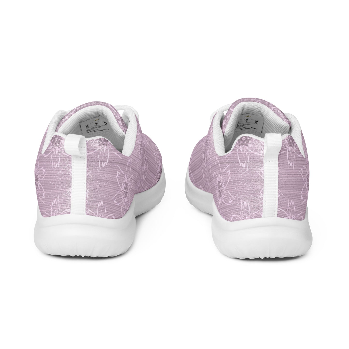 Women’s Light Pink Floral Athletic Shoes