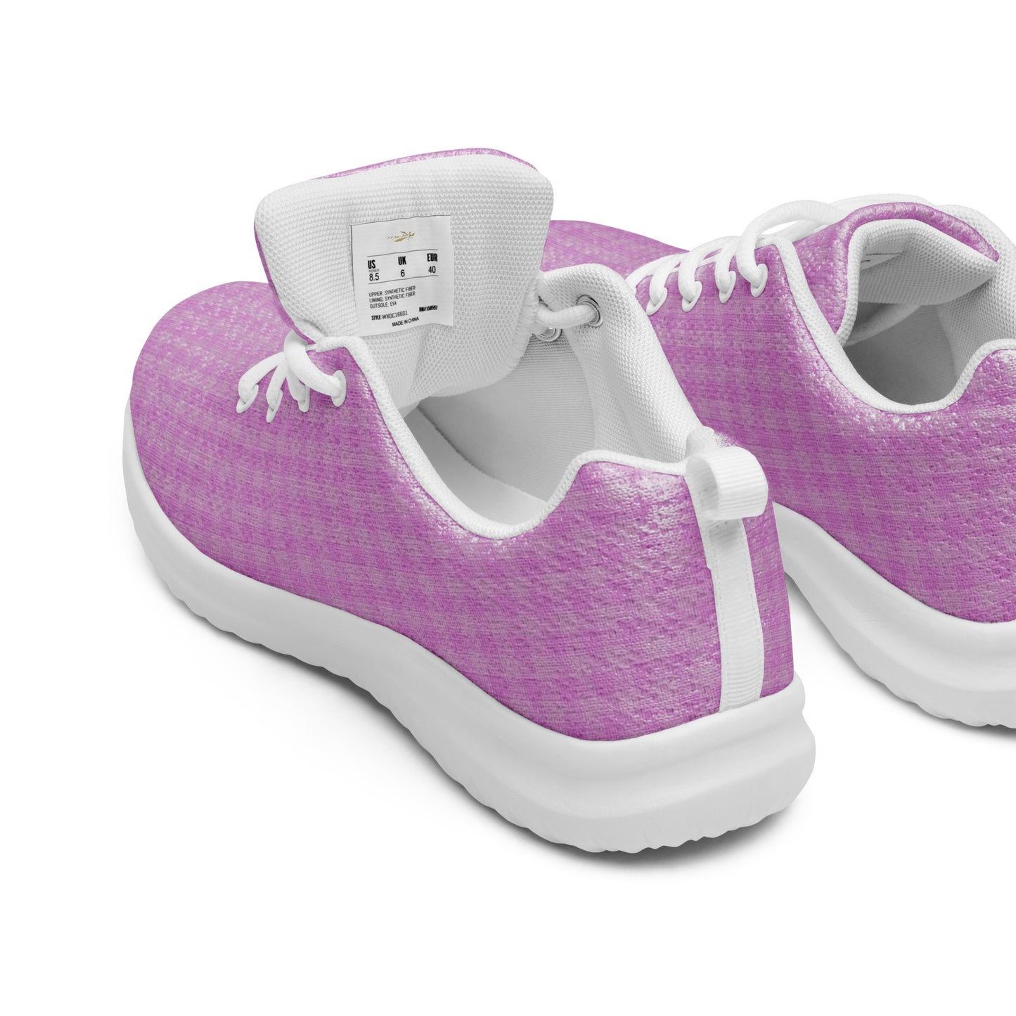 Women’s Athletic Shoes Pink Houndstooth-Gingham Mix