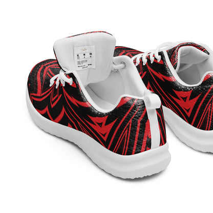 Women’s Athletic Shoes Abstract Geometric Red