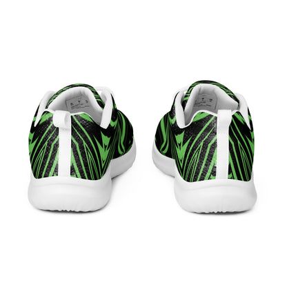 Women’s Athletic Shoes Abstract Geometric Green