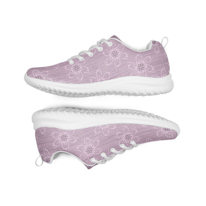 Women’s Light Pink Floral Athletic Shoes