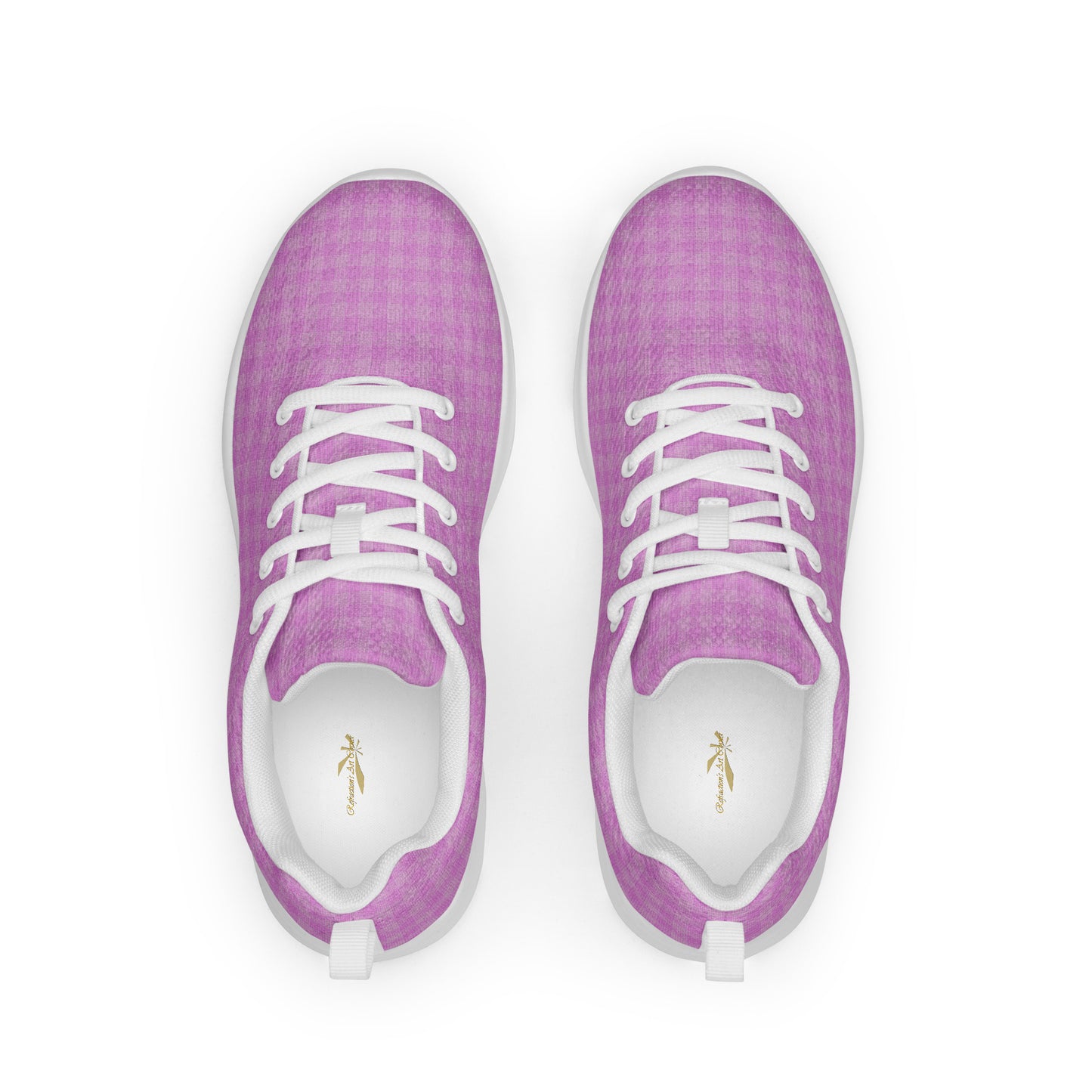 Women’s Athletic Shoes Pink Houndstooth-Gingham Mix