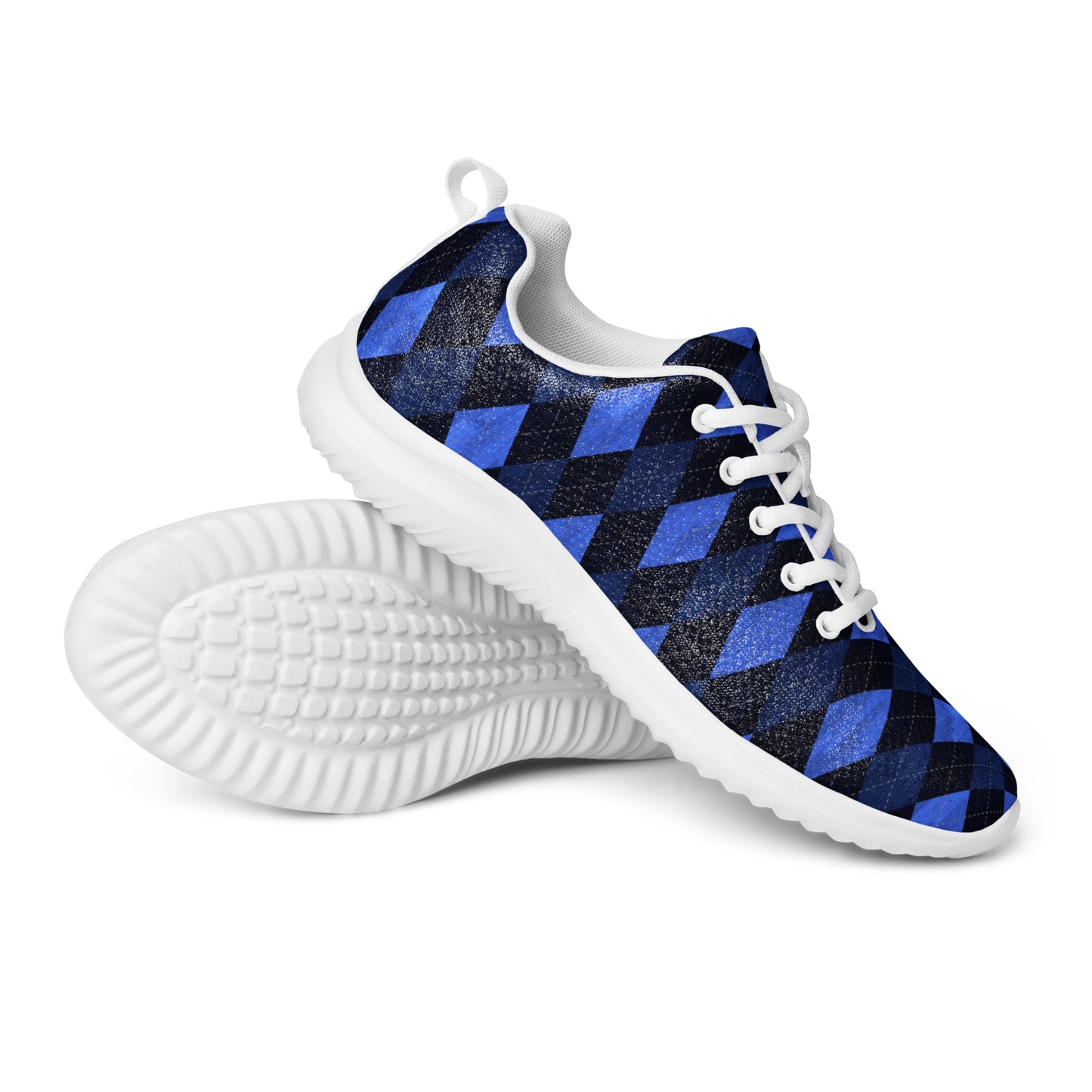 Women’s Athletic Shoes Blue Argyle