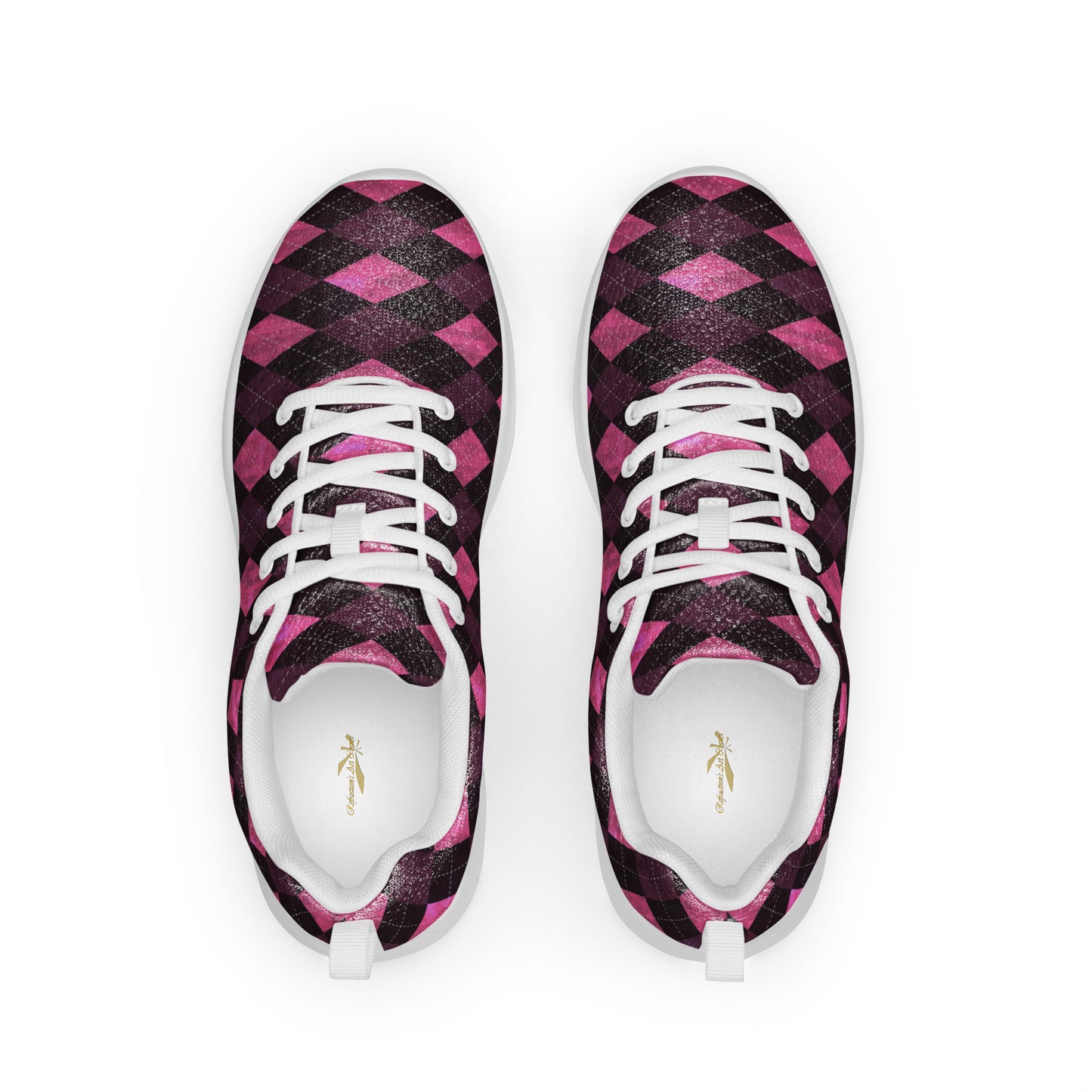 Women’s Athletic Shoes Hot Pink Argyle