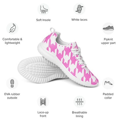 Women’s Athletic Shoes Pink Houndstooth