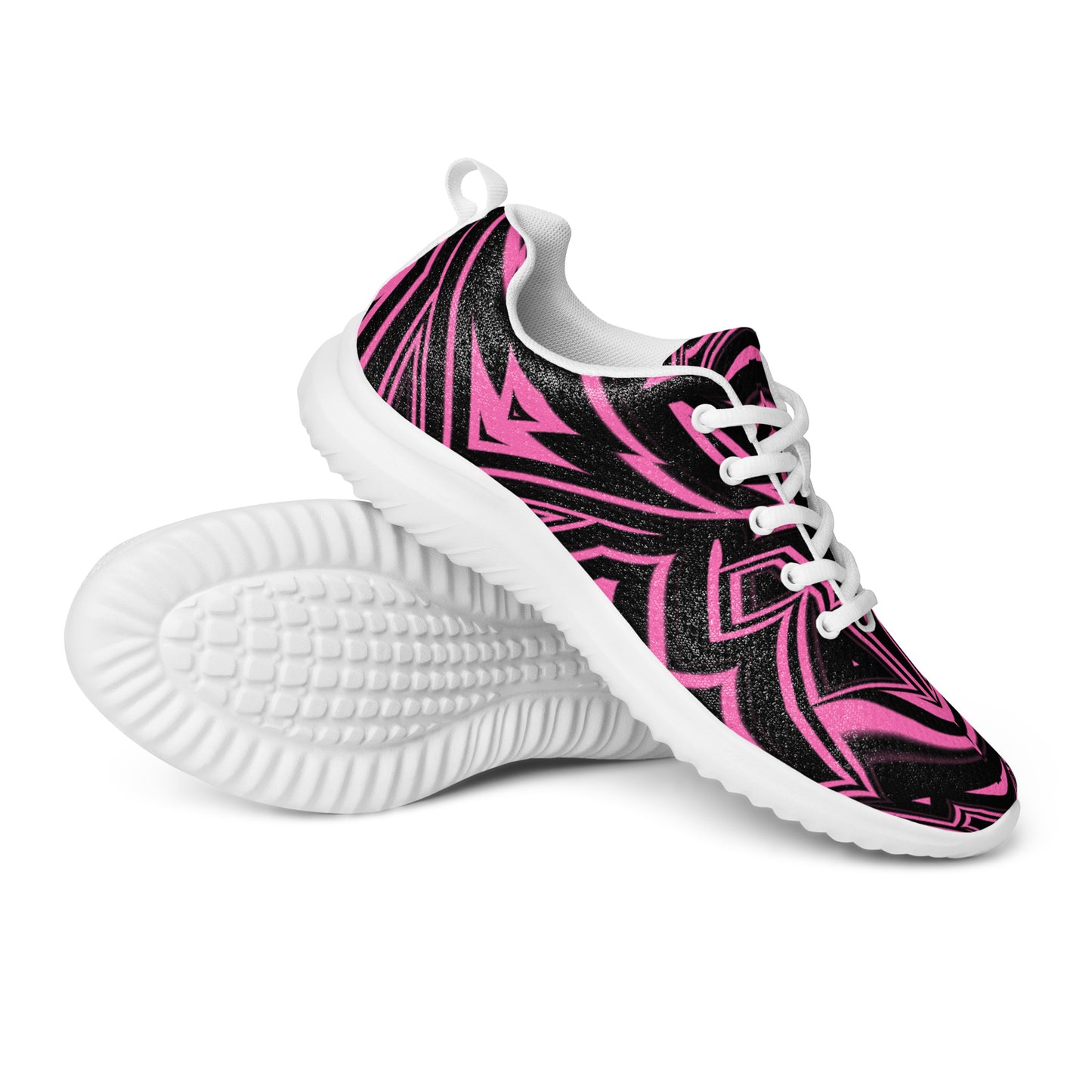 Women’s Athletic Shoes Abstract Geometric Hot Pink