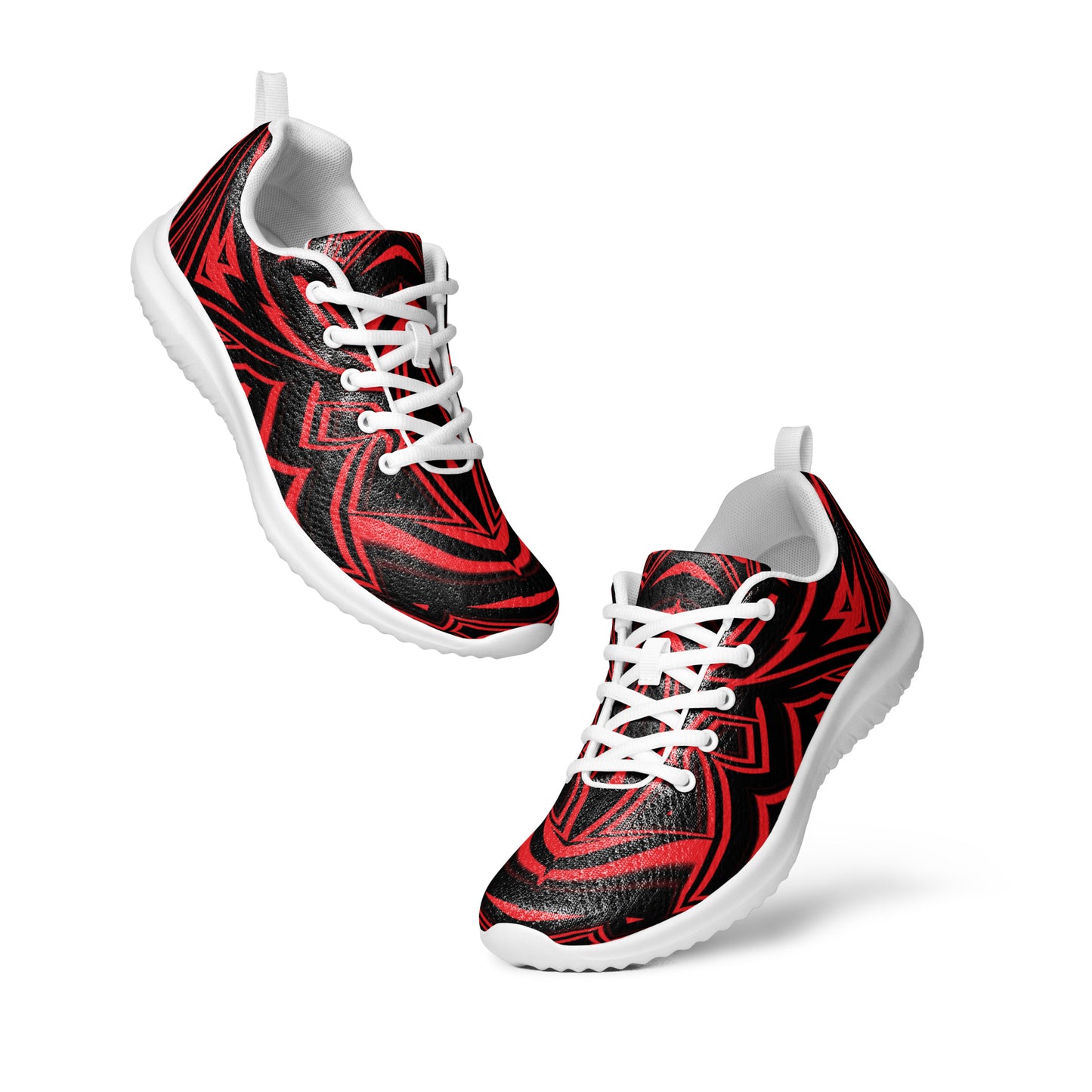 Women’s Athletic Shoes Abstract Geometric Red