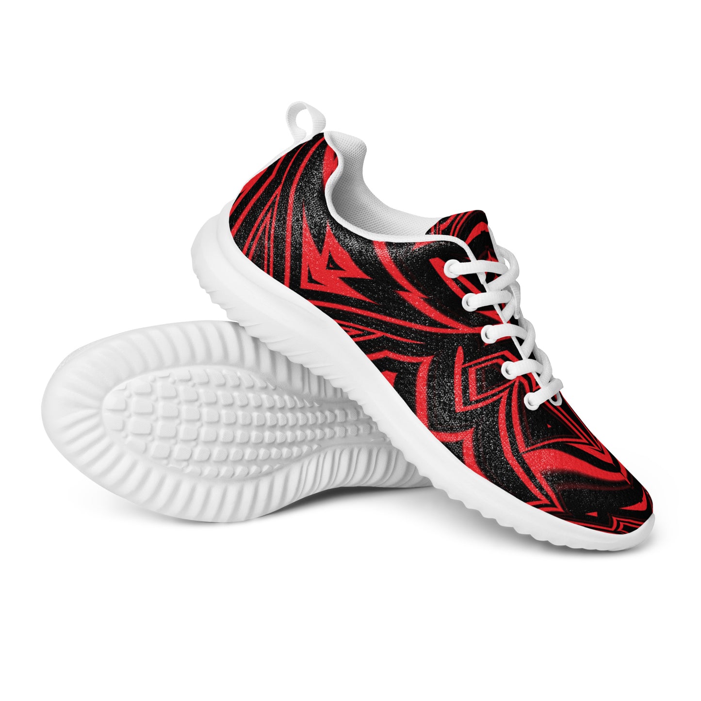 Women’s Athletic Shoes Abstract Geometric Red