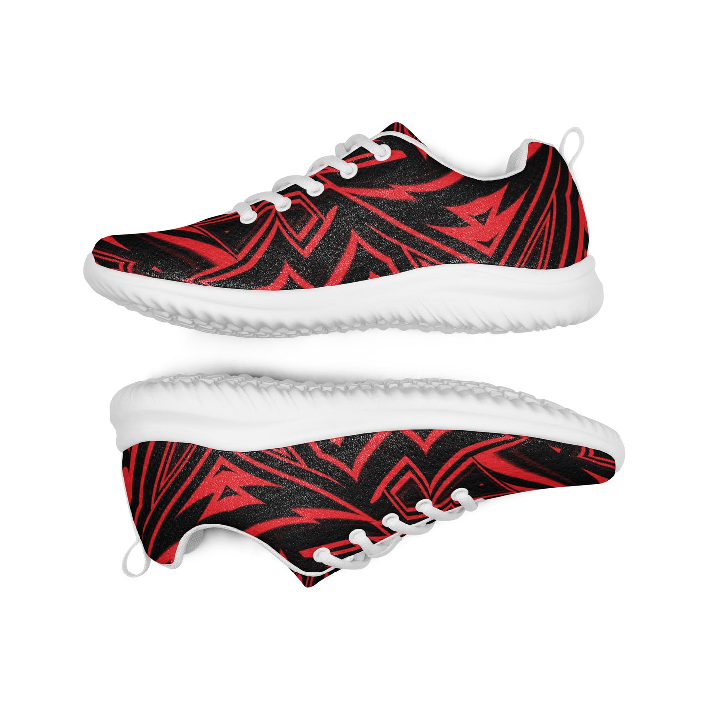 Women’s Athletic Shoes Abstract Geometric Red