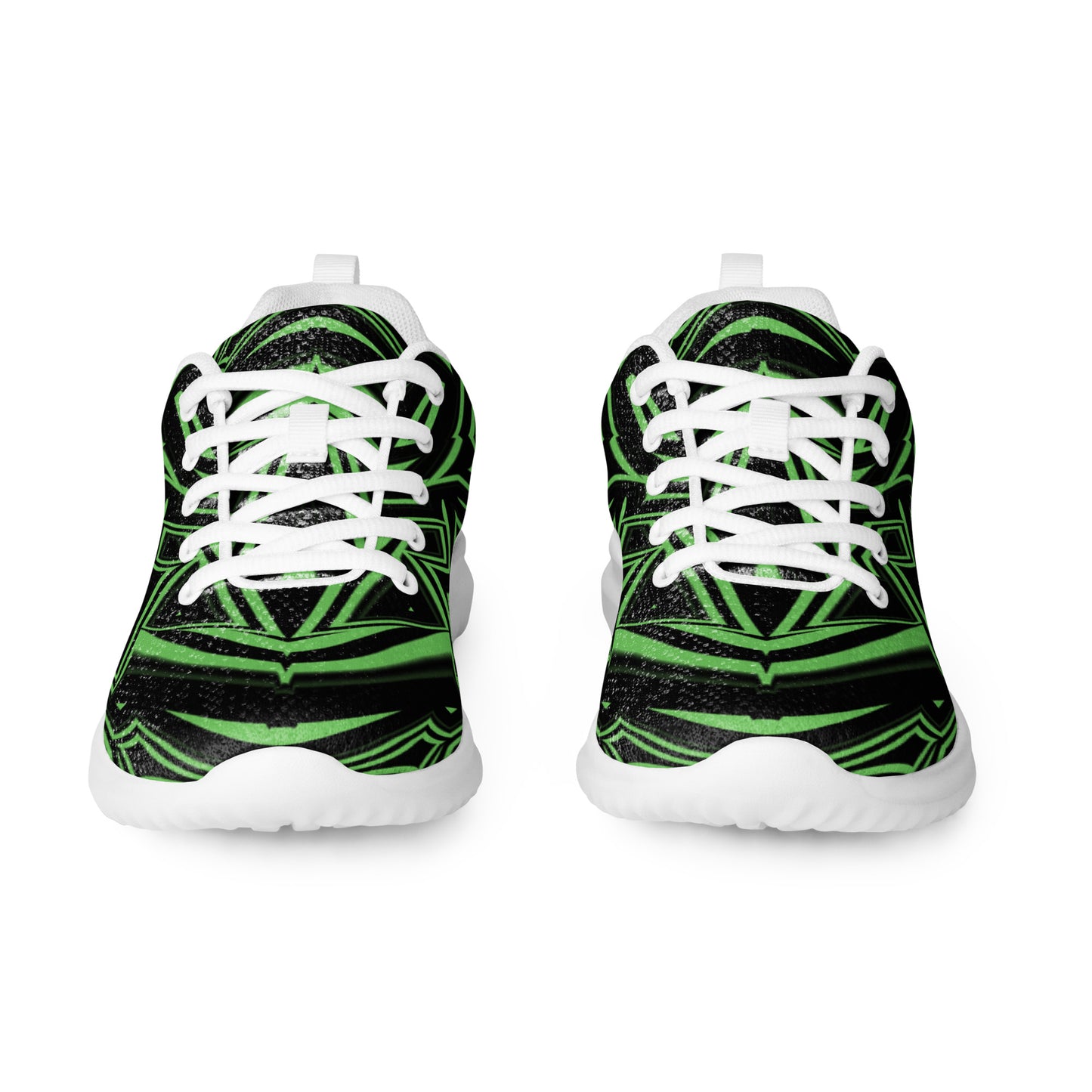 Women’s Athletic Shoes Abstract Geometric Green