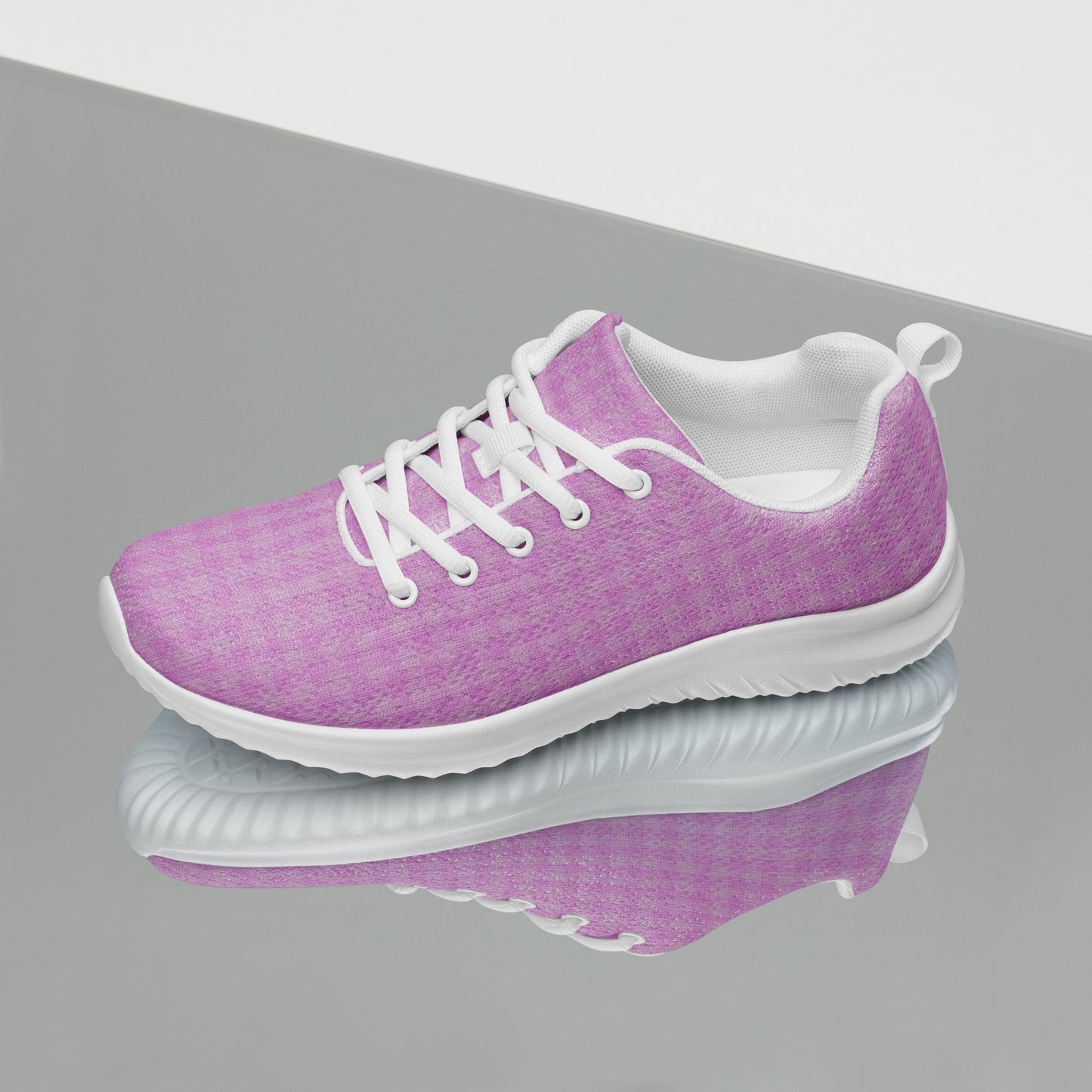 Women’s Athletic Shoes Pink Houndstooth-Gingham Mix