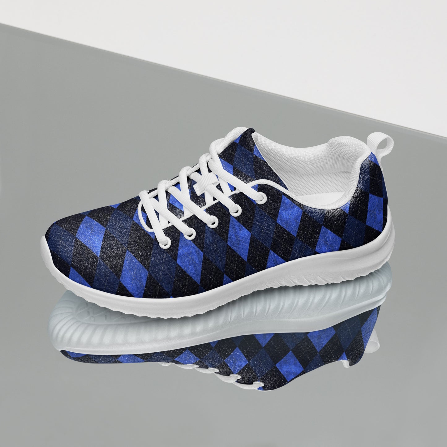 Women’s Athletic Shoes Blue Argyle