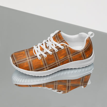 Women’s Athletic Shoes Orange Plaid