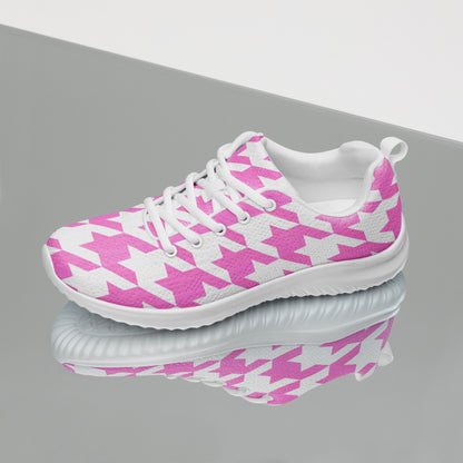 Women’s Athletic Shoes Pink Houndstooth