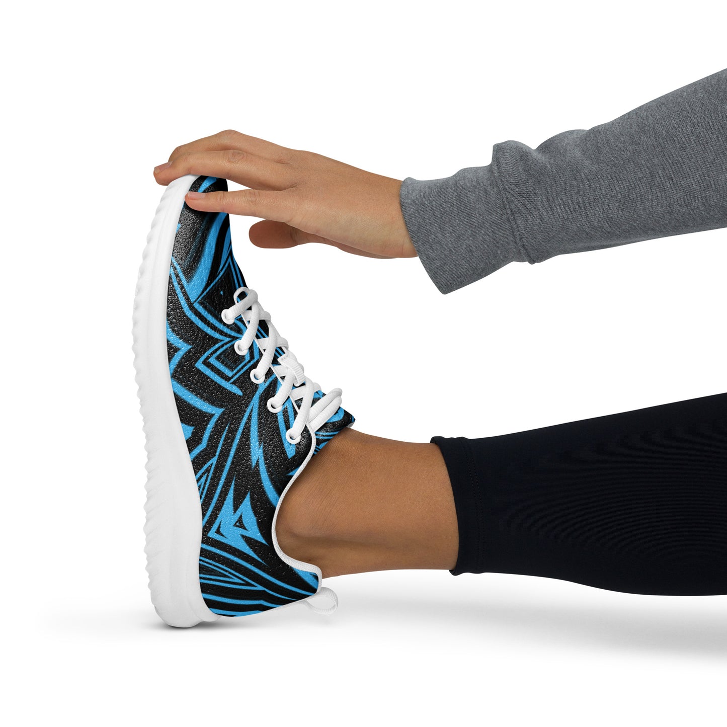 Women’s Athletic Shoes Abstract Geometric Blue