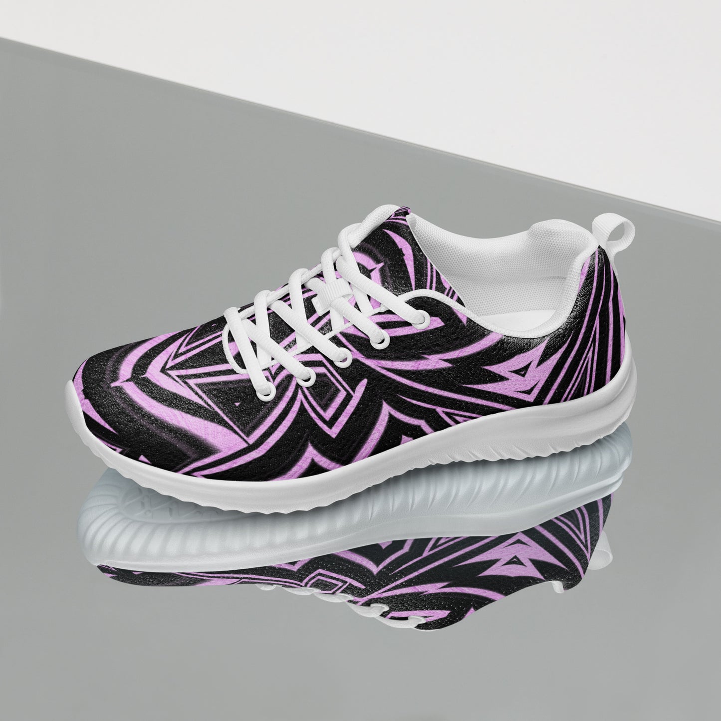 Women’s Athletic Shoes Abstract Geometric Pink