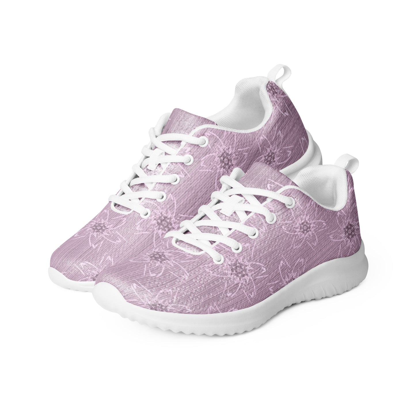 Women’s Light Pink Floral Athletic Shoes