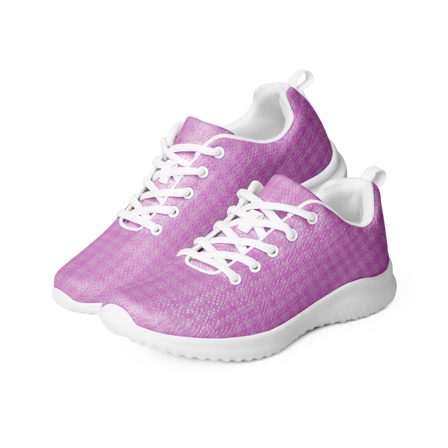 Women’s Athletic Shoes Pink Houndstooth-Gingham Mix