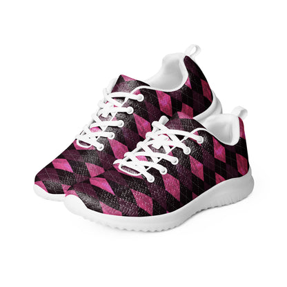 Women’s Athletic Shoes Hot Pink Argyle