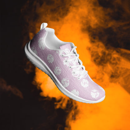 Women’s White Polka Dot Pink Athletic Shoes