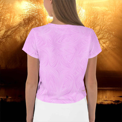 Women's Crop Tee Pink Tie-Dye