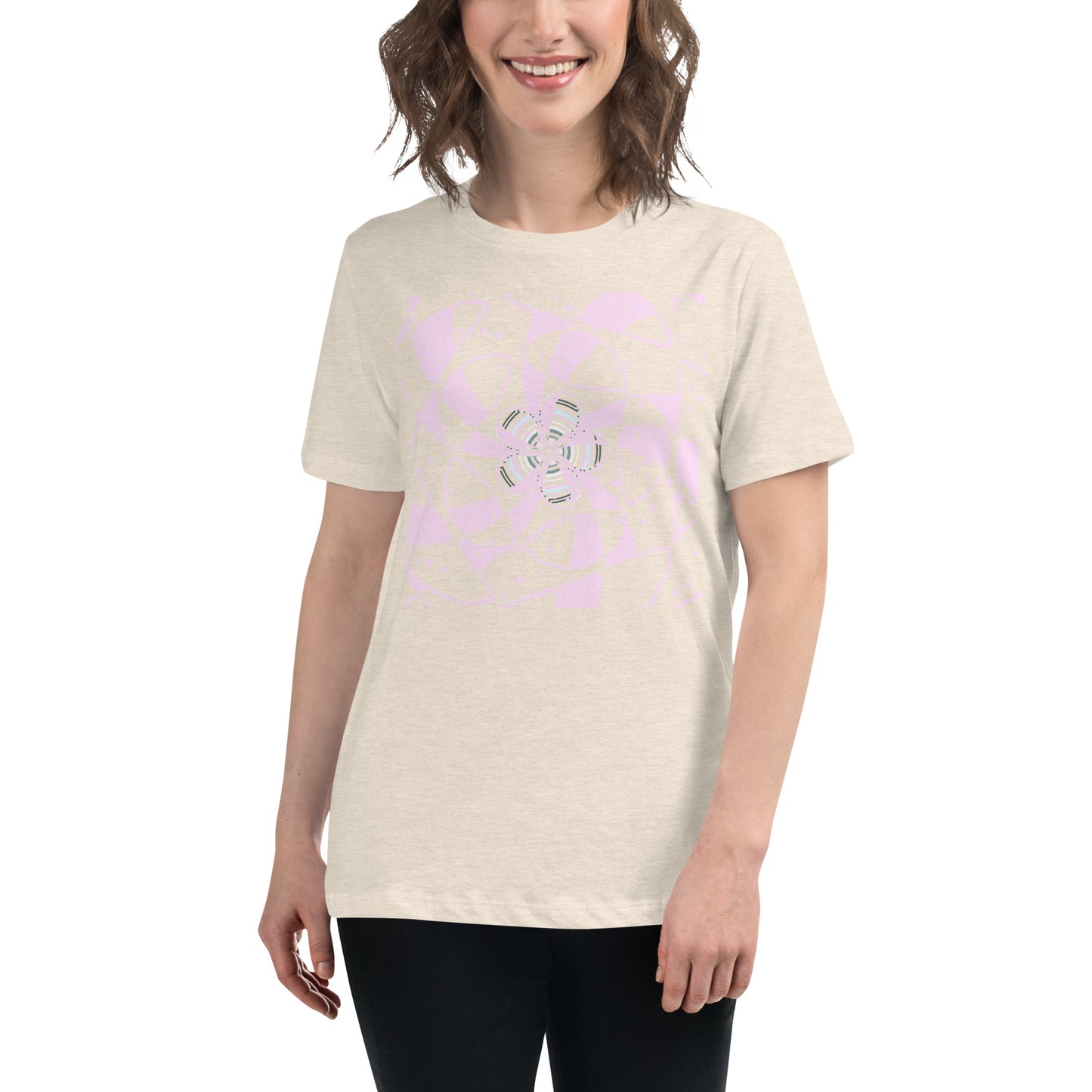 Women's Relaxed T-Shirt Floral Art